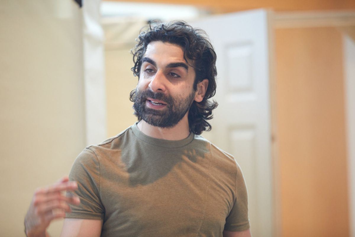 Scott Karim at Go Inside Rehearsals for THE INVISIBLE HAND at Kiln Theatre