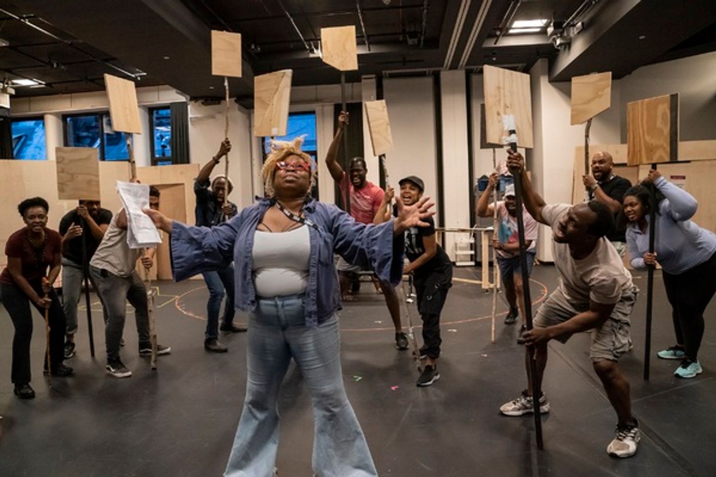 Photos: Rehearsals for Shakespeare in the Park's MERRY WIVES; Increased Audience Capacity  Image