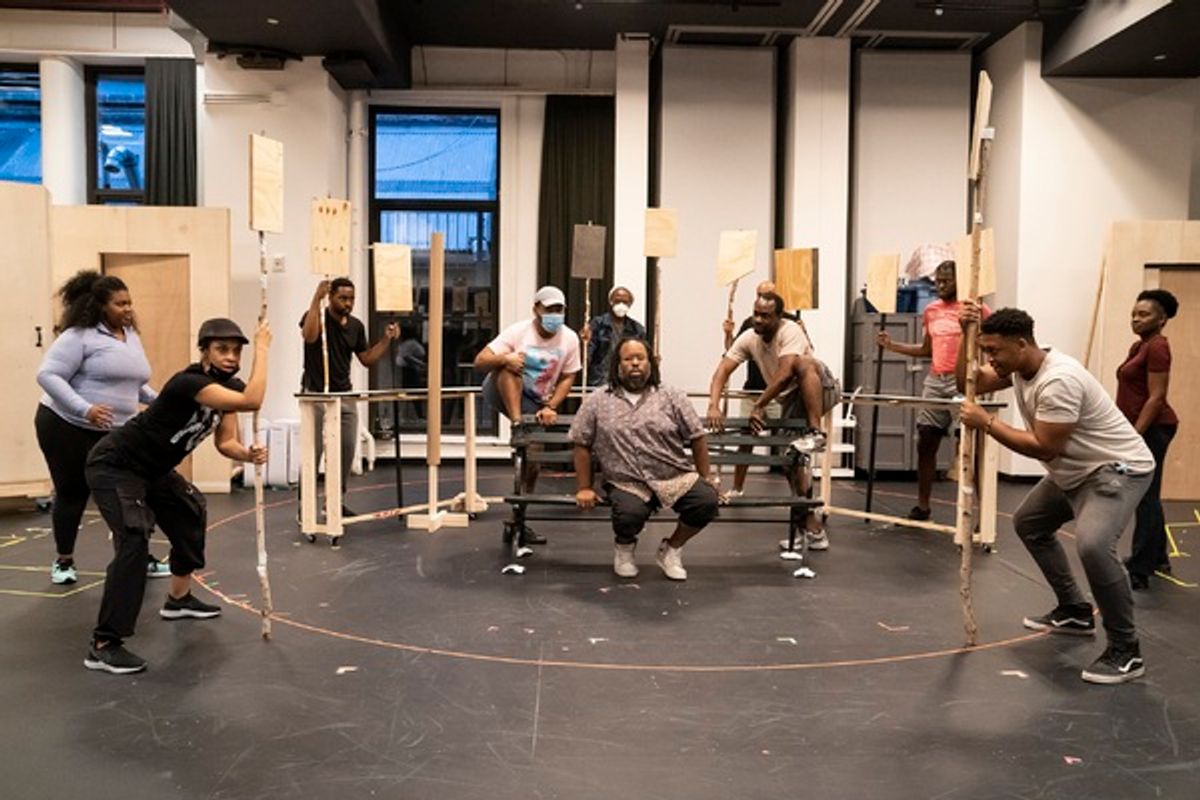 The Company at Photos: Rehearsals for Shakespeare in the Park's MERRY WIVES; Increased Audience Capacity