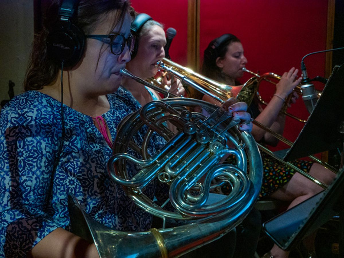 Jessica Santiago, Julie Dombroski, Kate Amrine at Johanna Telander And Quentin Garzon At A Studio Session For KALEVALA THE MUSICAL