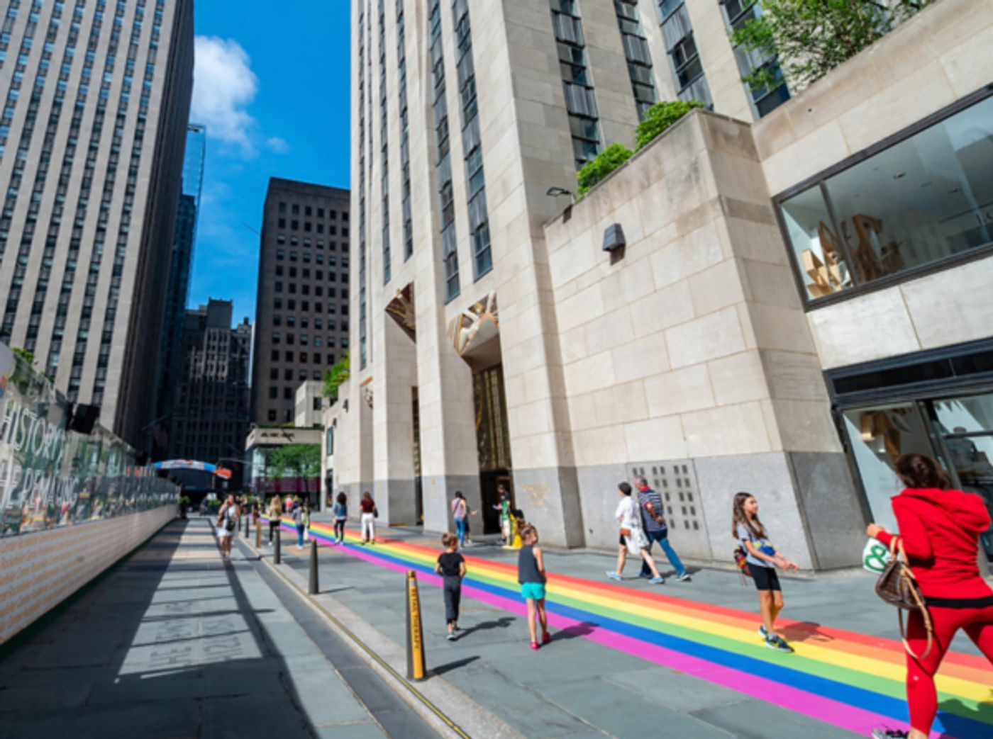Photo Flash: Rainbow Flags Fly at Rockefeller Center in Celebration of Pride  Image