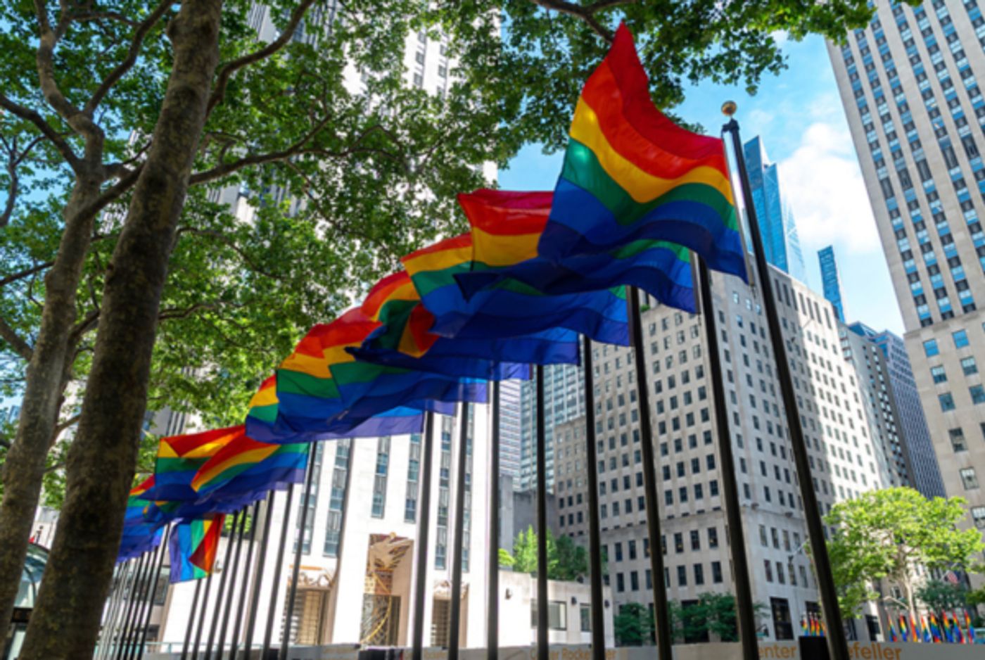 Photo Flash: Rainbow Flags Fly at Rockefeller Center in Celebration of Pride  Image