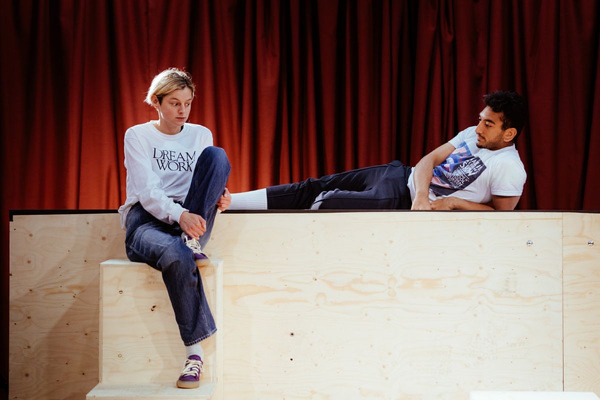 Emma Corrin & Nabhaan Rizwan at Inside Rehearsal For ANNA X at the Harold Pinter Theatre