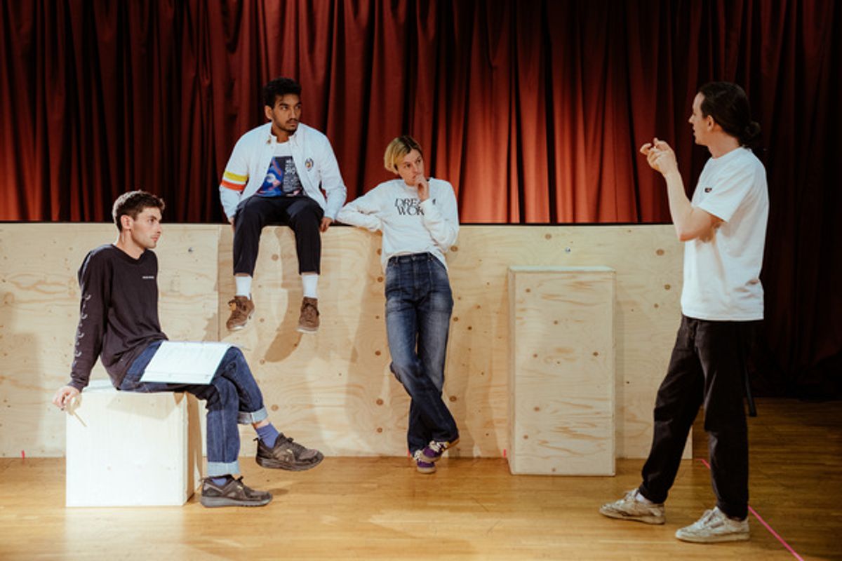 Emma Corrin & Nabhaan Rizwan at Inside Rehearsal For ANNA X at the Harold Pinter Theatre