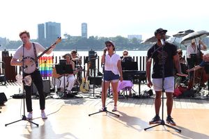 Nate Welda, Stephanie Hsu, Allan K. Washington Photo