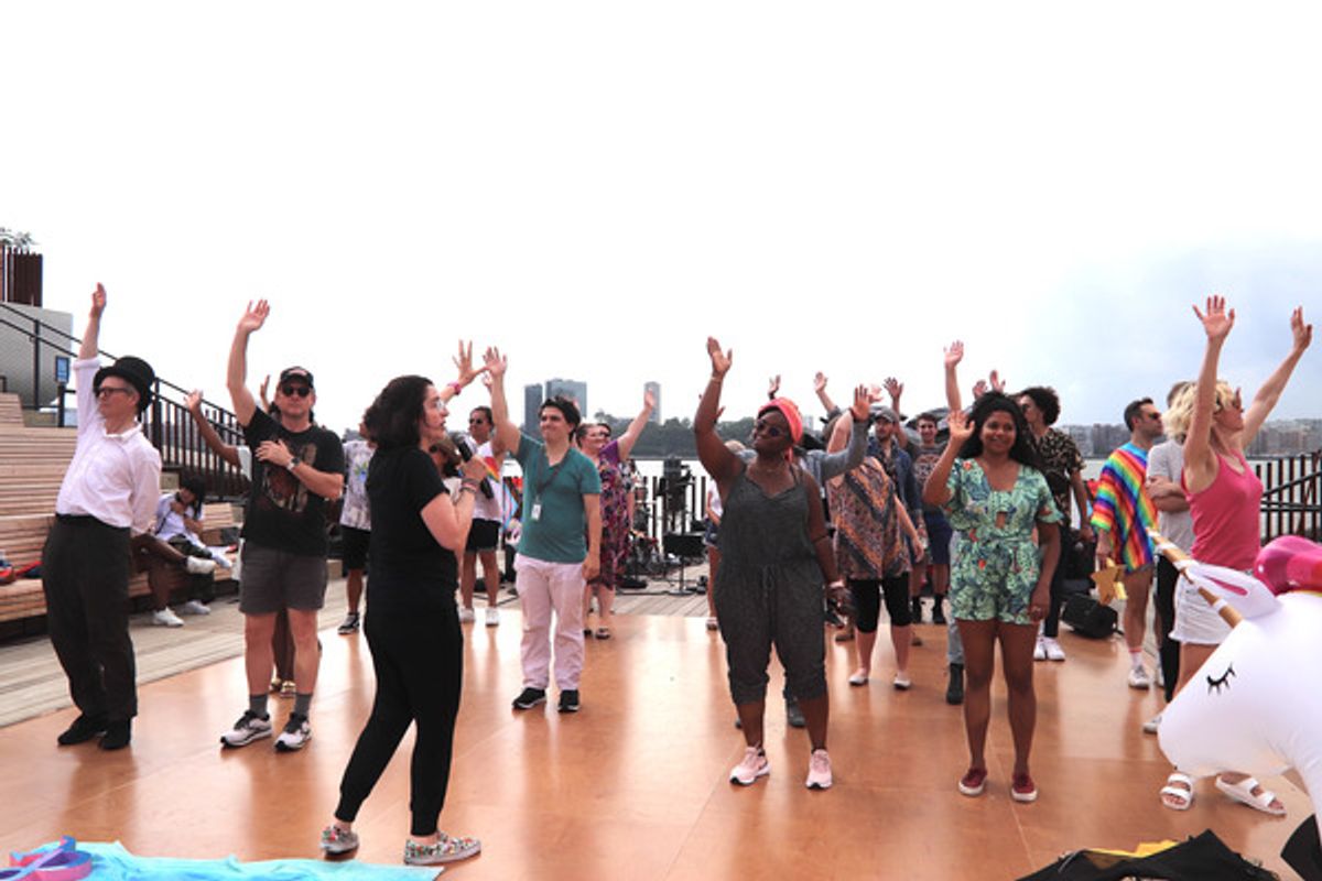 The Cast of Tina and Friends at In Rehearsal for TINA & FRIENDS: (BYOB) BRING YOUR OWN BEAUTIFUL on Little Island