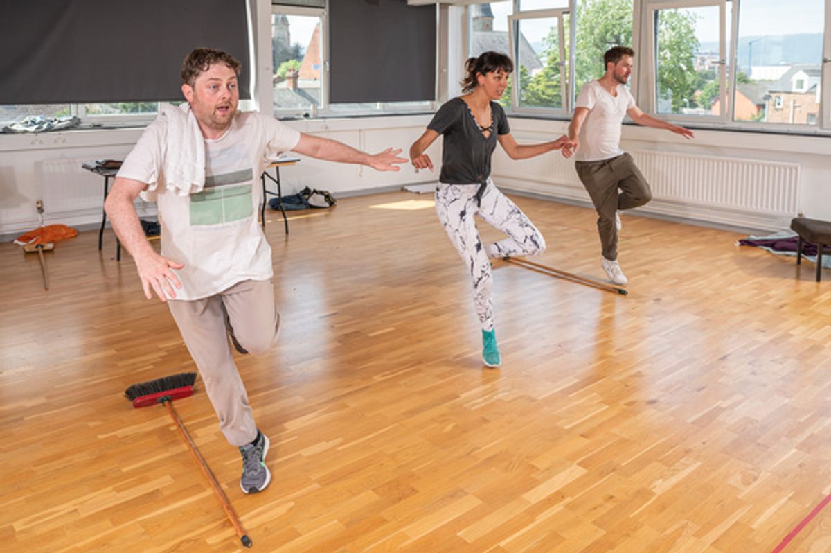 Gerard McCabe, Fleur Mellor and Shaun Blaney at Photos: Rehearsals for STONES IN HIS POCKETS 25th Anniversary Production