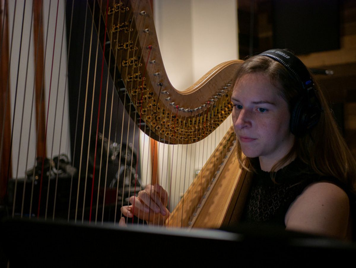 Liann Cline at Inside Johanna Telander's KALEVALA THE MUSICAL Recording Session at Mirrortone Studios