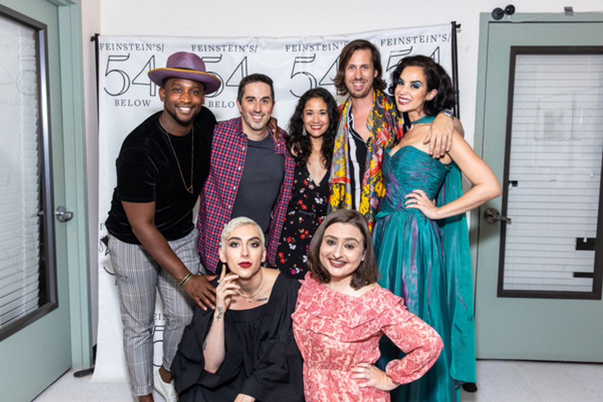 Jelani Remy, Matthew Scott, Ali Ewoldt, Drew Wutke, Alexandra Silber, Jen Sandler and Mason Alexander Park at 