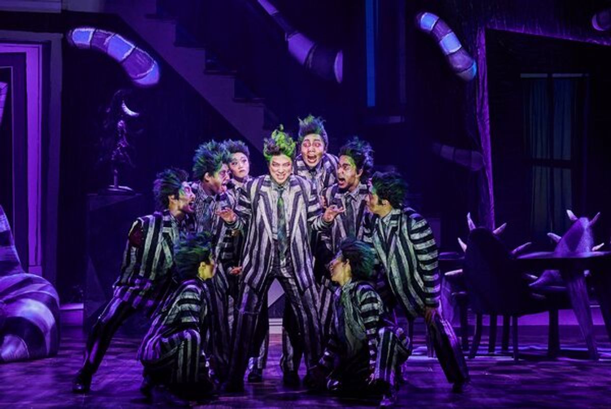 The cast of Beetlejuice in South Korea. at Photos: Get A First Look At BEETLEJUICE In South Korea