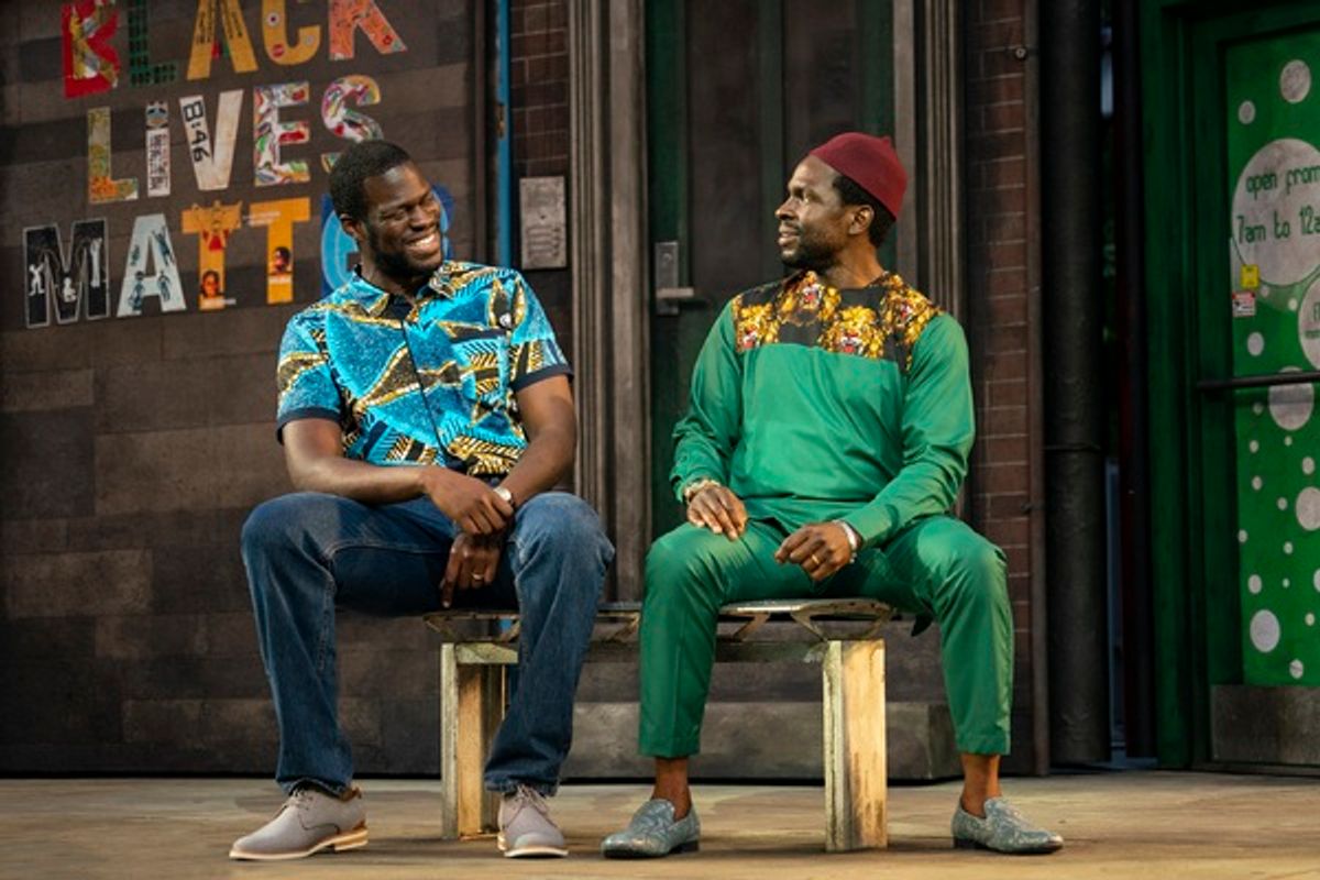 Kyle Scatliffe and Gbenga Akinnagbe  at 