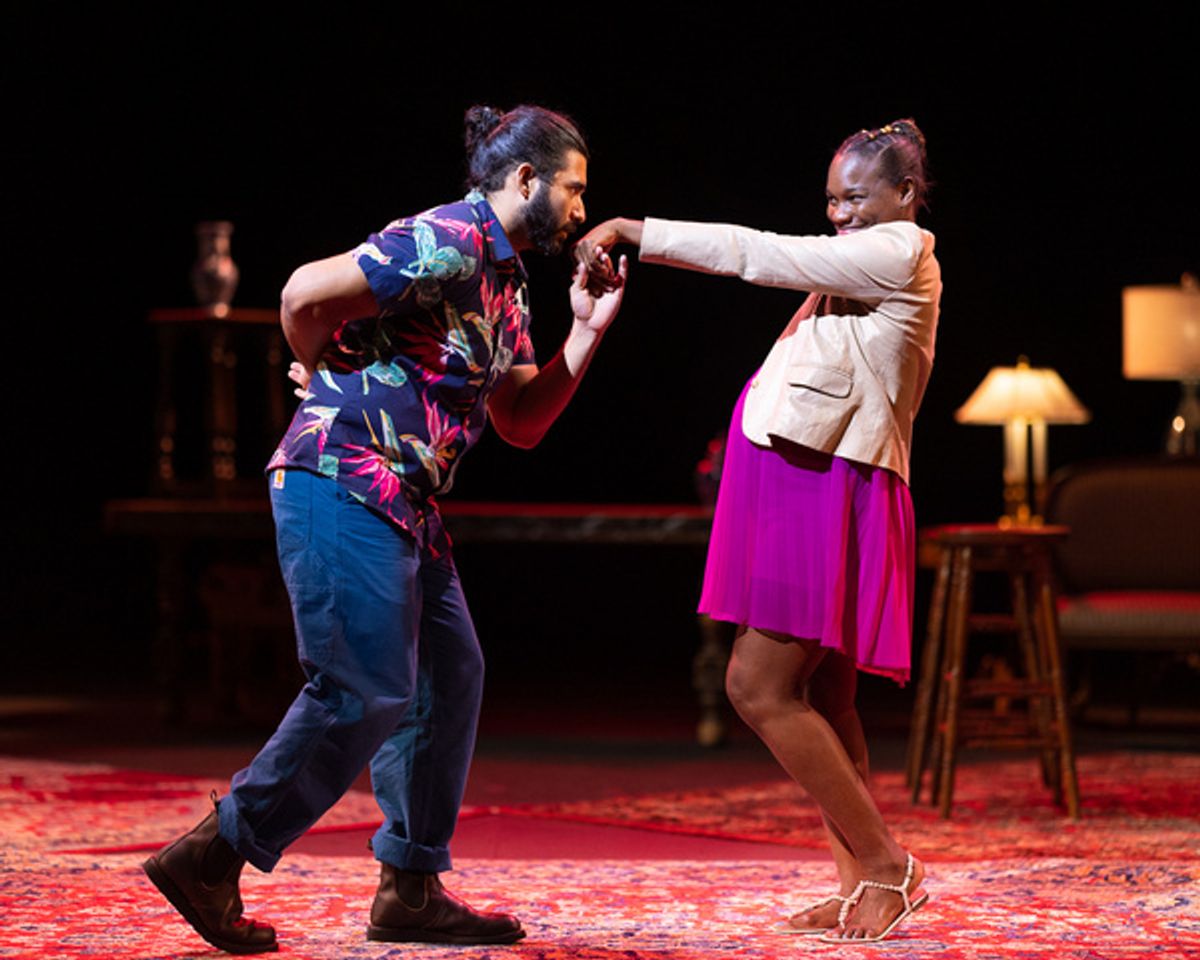 (L-R) Christopher Cruz and Claire Simba at 