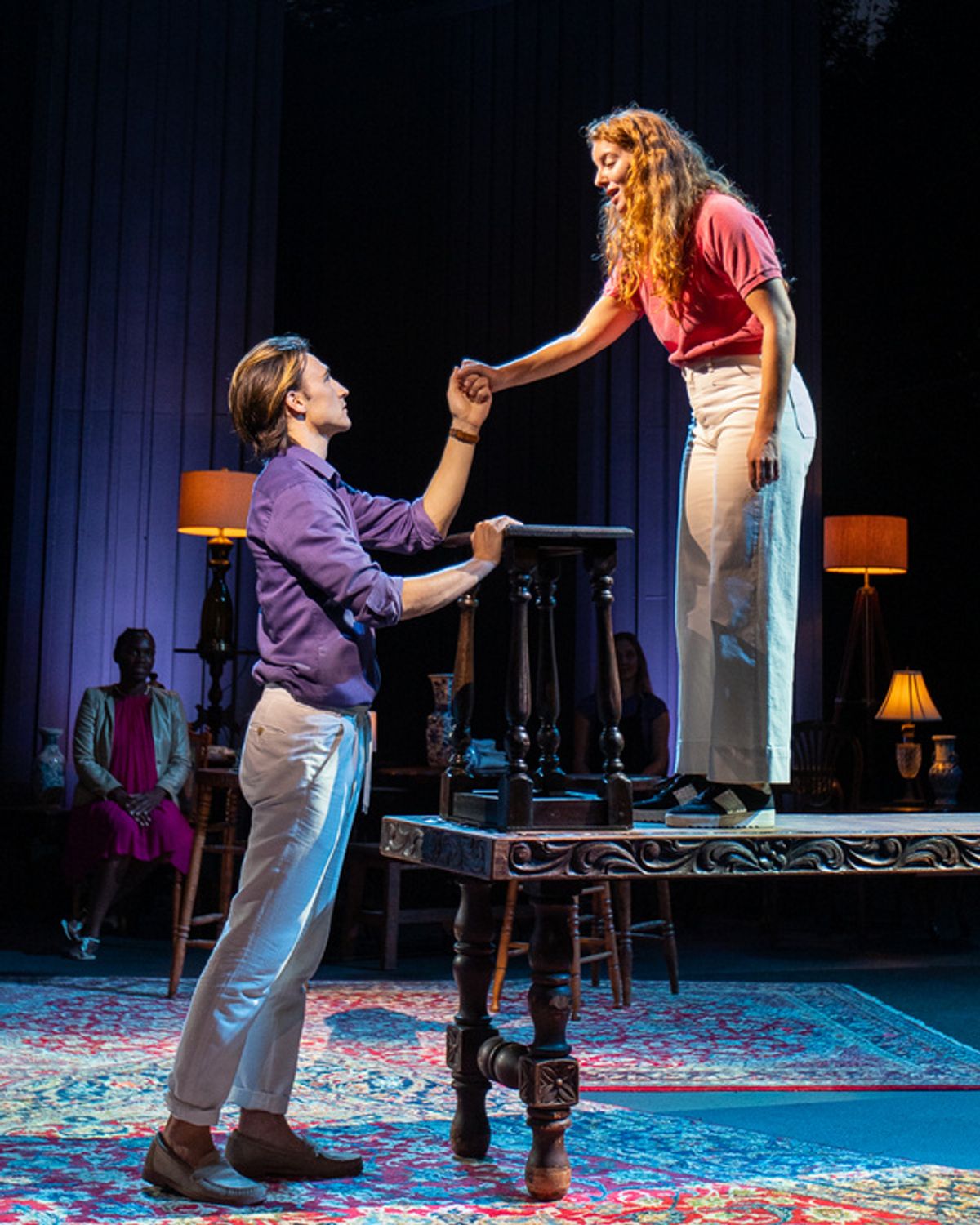 (L-R) Jonathan Aaron Wilson and Lily Davis at 