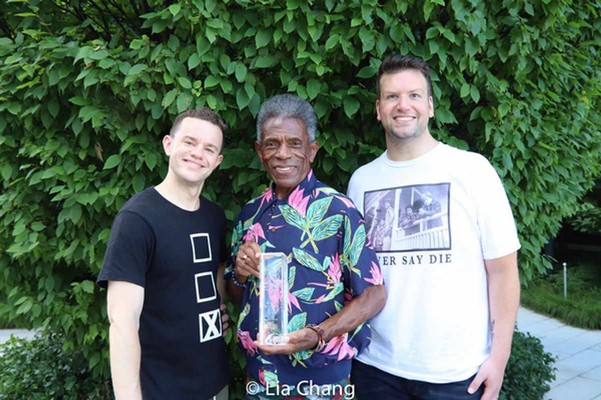 Michael D'Angora, Andre De Shields, Tom D'Angora at 