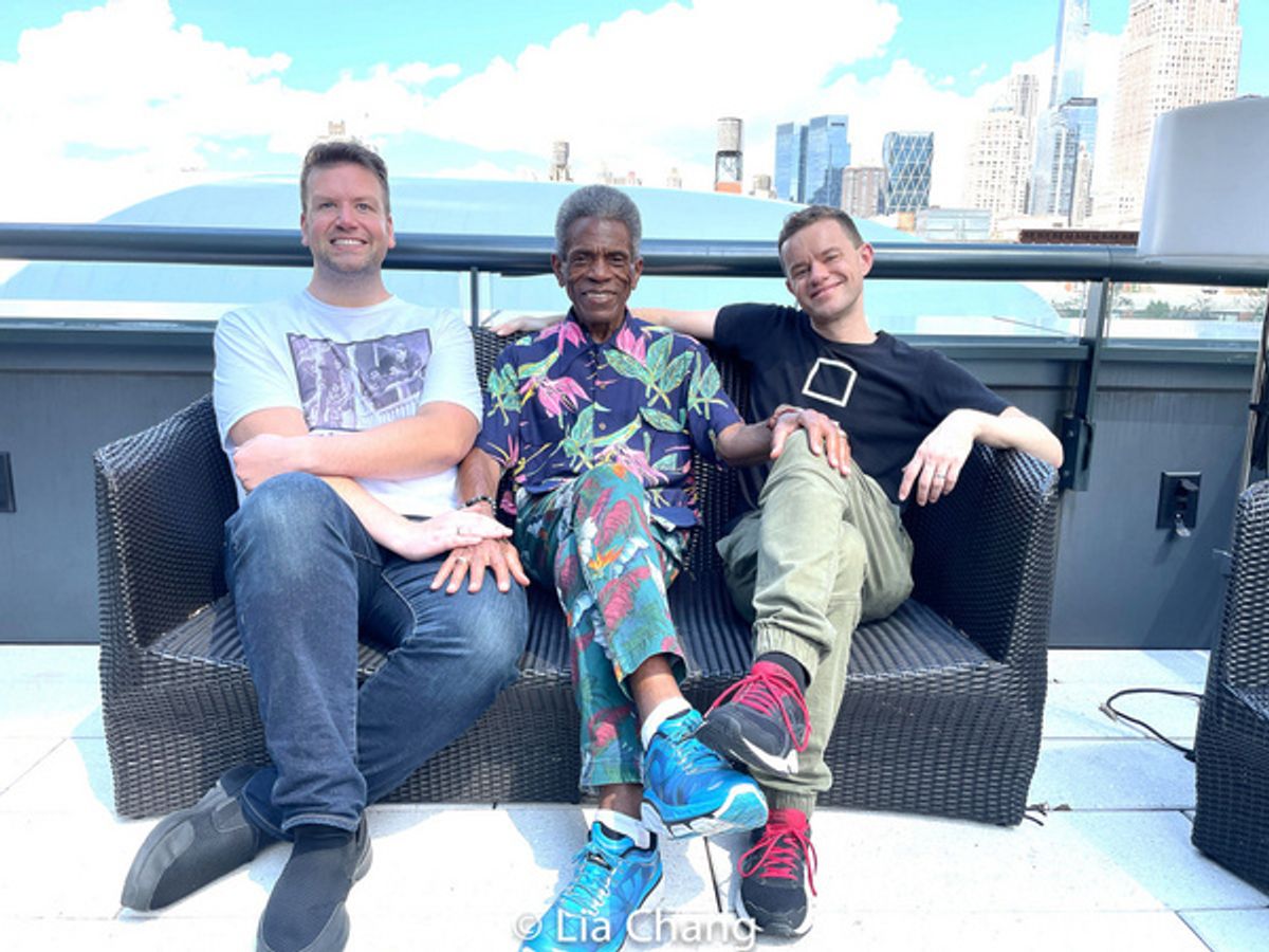 Tom D'Angora, Andre De Shields, Michael D'Angora at 