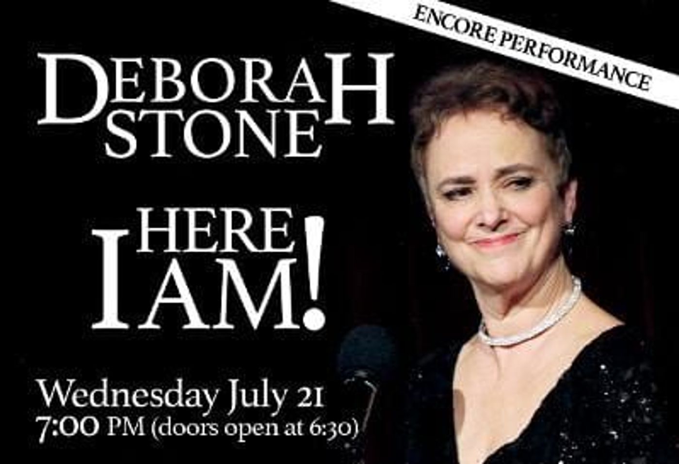 Interview: Deborah Stone of HERE I AM! at The Triad July 21st  Image