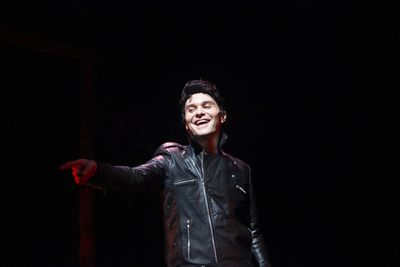Jamie Michael Parnell is Dr. Orin Scrivello DDS in the Arizona Broadway Theatre produ Photo