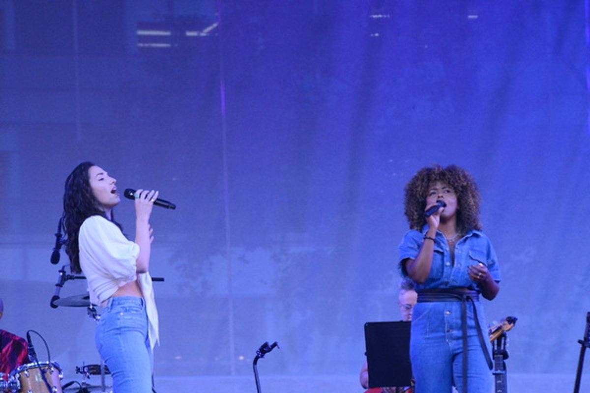 Ashley Loren and Adrienne Warren at 