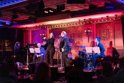 Guest vocalist Deborah Lippmann and John Minnock on stage at Feinstein''s/54 Below on Photo