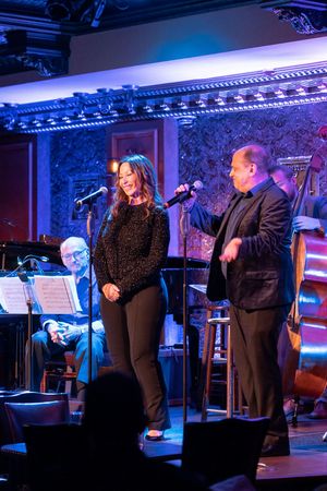 Guest vocalist Deborah Lippmann and John Minnock on stage at Feinstein''s/54 Below on July 29, 2021 Photo by Leslie Farinacci @ BroadwayWorld Guest vocalist Deborah Lippmann and John Minnock on stage at Feinstein''s/54 Below on Photo