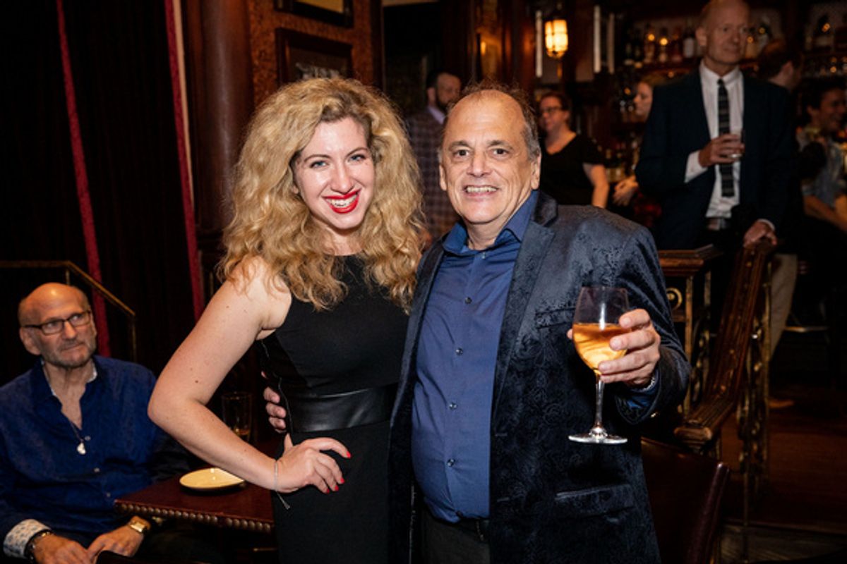 Publicist Lydia Liebman and John Minnock Photo by Leslie Farinacci at 