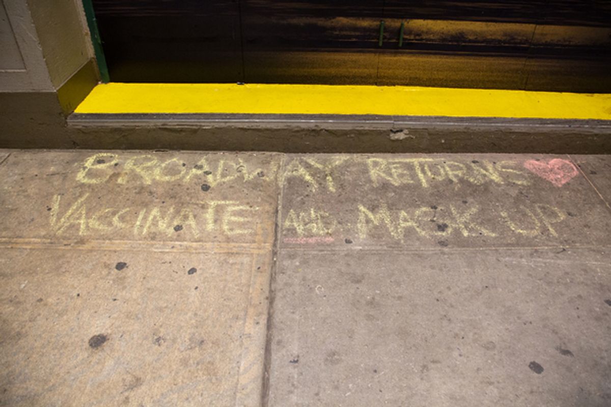 Outside the August Wilson Theatre at 
