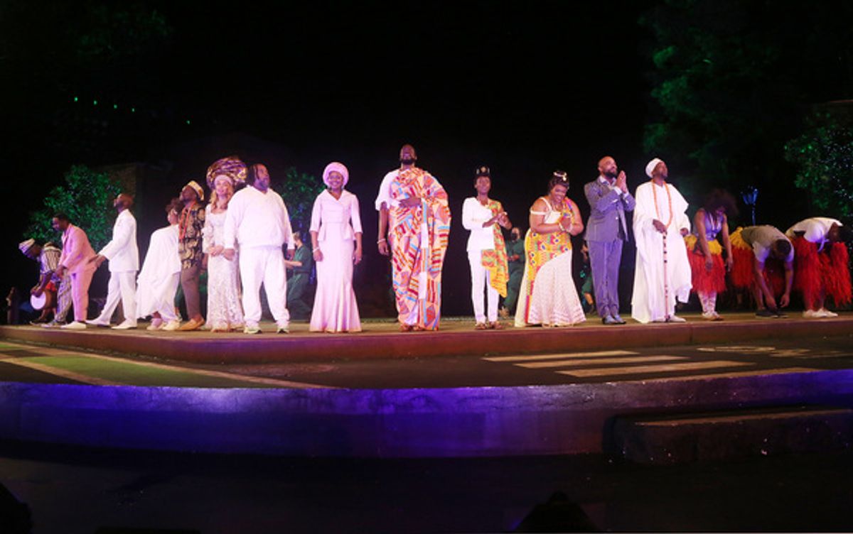 The cast at Photos: Public Theater's Shakespeare in the Park Returns with MERRY WIVES