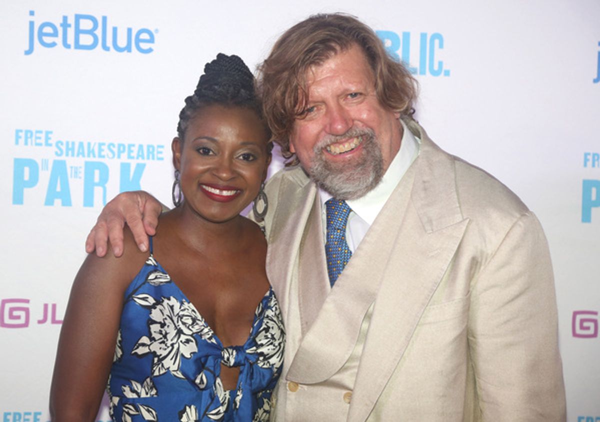 Ebony Marshall-Oliver and Oskar Eustis  at 