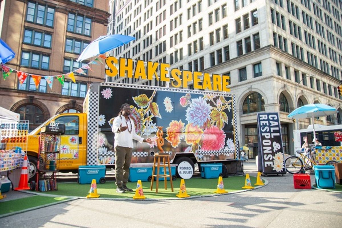 Malik Work in Verses @ Work – The Abridged Mix, during Mobile Unit's Summer of Joy, a free tour of New York City at Photos: Check Out MOBILE UNIT'S SUMMER OF JOY, Bringing Shakespeare to All Five Boroughs