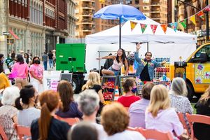 Teresa Avia Lim and Reza Salazar in Shakespeare: Call and Response, during Mobile Unit's Summer of Joy, a free tour of New York City @ BroadwayWorld Teresa Avia Lim and Reza Salazar in Shakespeare: Call and Response, during Mobile Uni Photo