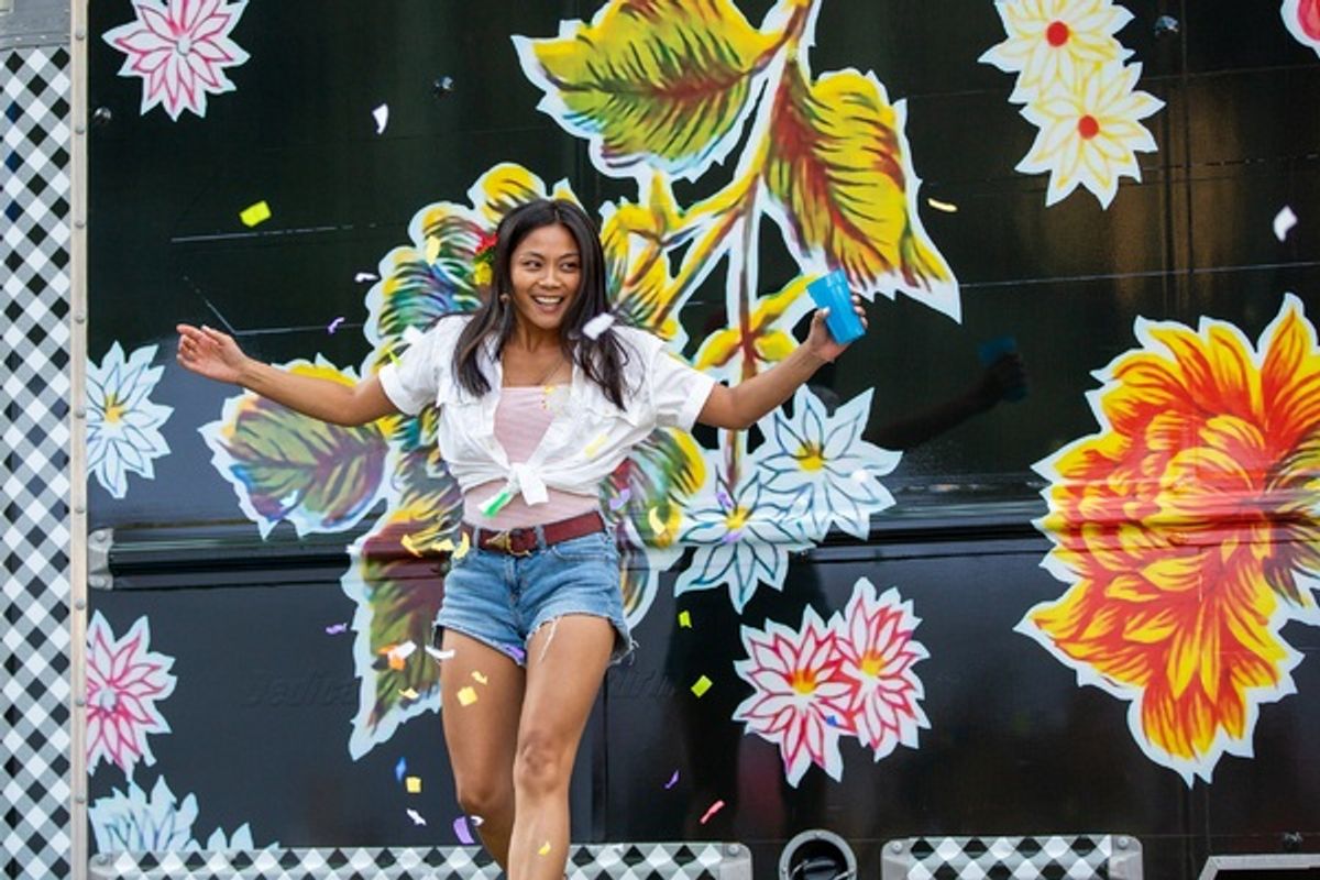 Teresa Avia Lim in Shakespeare: Call and Response, during Mobile Unit's Summer of Joy, a free tour of New York City at 