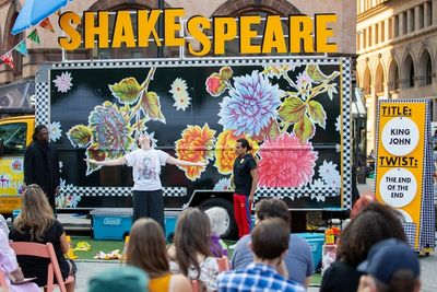 Malik Work, Sofia Jean Gomez, and Reza Salazar in Shakespeare: Call and Response, dur Photo