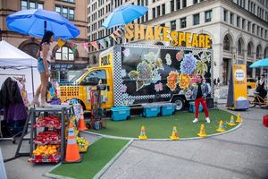 Teresa Avia Lim and Reza Salazar in Shakespeare: Call and Response, during Mobile Unit's Summer of Joy, a free tour of New York City @ BroadwayWorld Teresa Avia Lim and Reza Salazar in Shakespeare: Call and Response, during Mobile Uni Photo