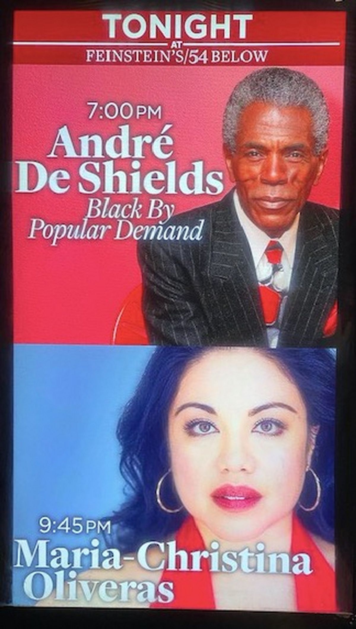 Andr  De Shields and Maria-Christina Oliveras at 