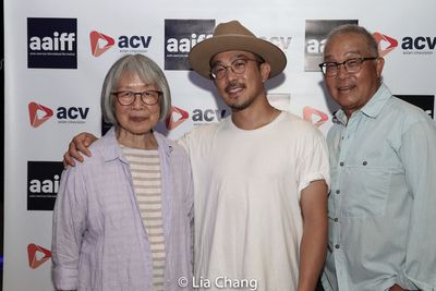 Director of Photography Ray Huang is flanked by his parents, Lillian Ling and Arlan H Photo