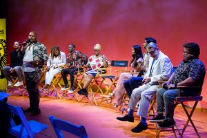 Stephen Carlile, Michael James Scott, Bonita Hamilton, Brandon A. McCall, Tshidi Manye, Shoba Narayan, Michael Maliakel, Jonathan Freeman, Don Darryl Rivera @ BroadwayWorld Stephen Carlile, Michael James Scott, Bonita Hamilton, Brandon A. McCall, Tshidi Many Photo