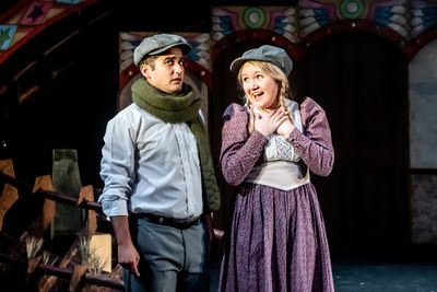 Adam Karim and Alice De-Warrenne in The Wolves Of Willoughby Chase at Greenwich Theat Photo