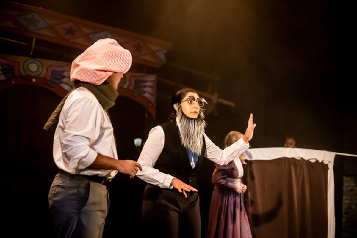 Adam Karim and Serin Ibrahim in The Wolves Of Willoughby Chase at Greenwich Theatre at 