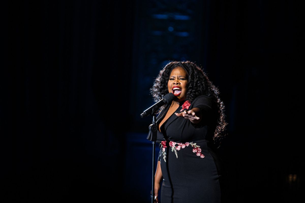 Amber Riley performs 'Defying Gravity' at 