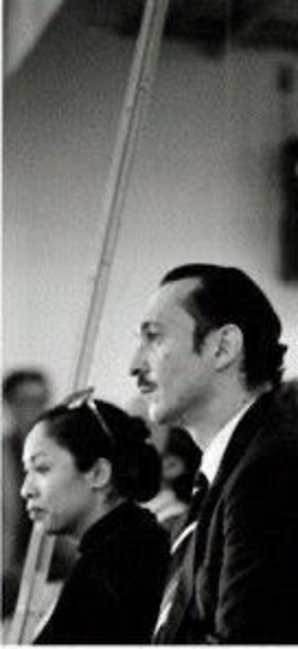 Baayork Lee and Michael Bennett preparing for Chorus Line's record breaking performan Photo