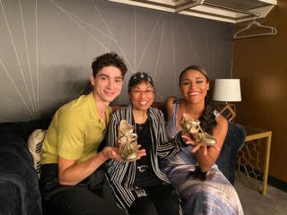 Isaac Cole Powell, Baayork Lee and Ariana DeBose at 