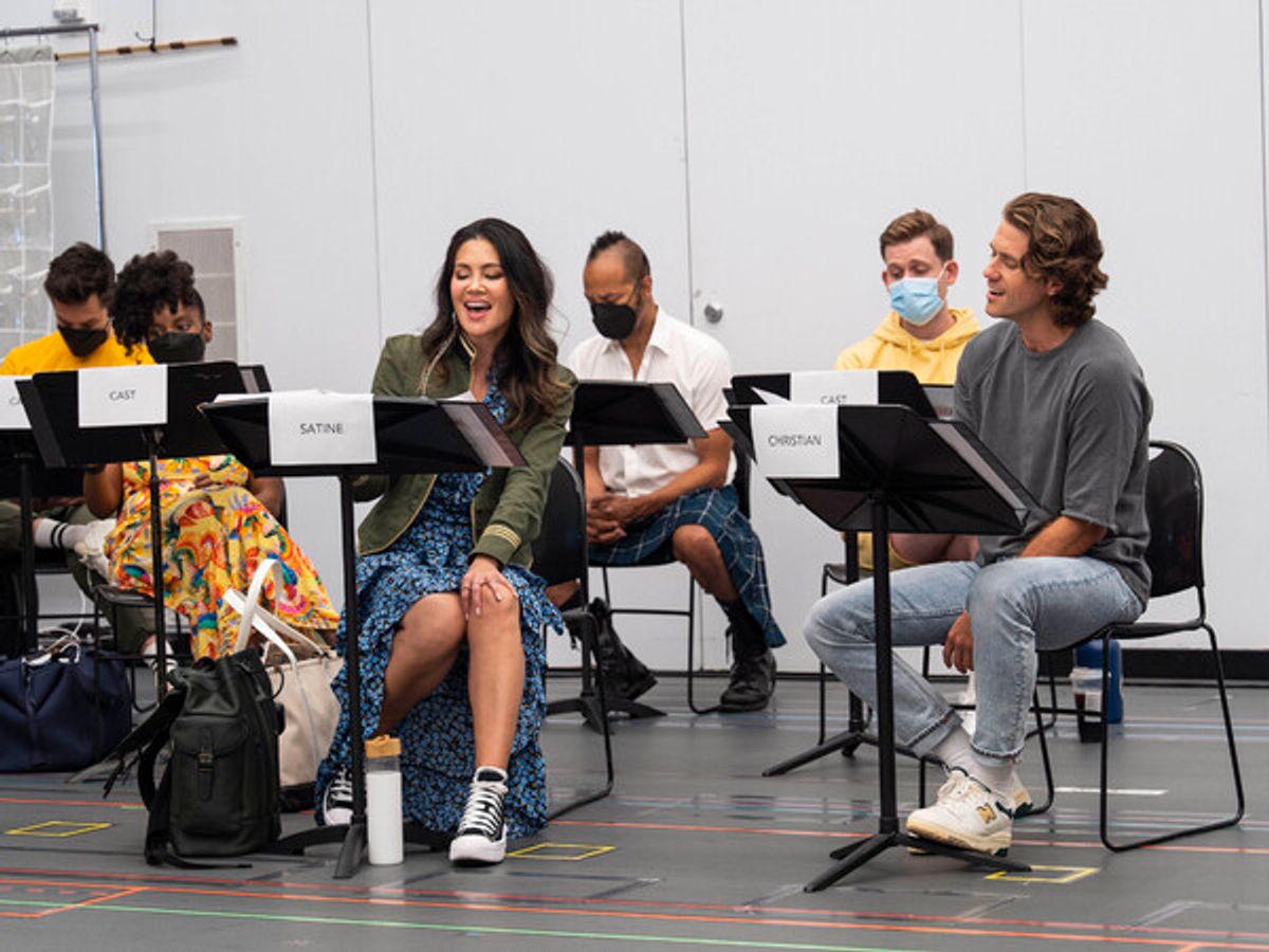 Natalie Mendoza and Aaron Tveit at 