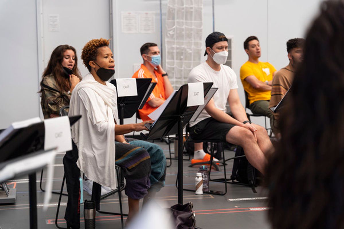 Cast of Moulin Rouge! at Photos: The Cast of MOULIN ROUGE! Gets Back to Rehearsals