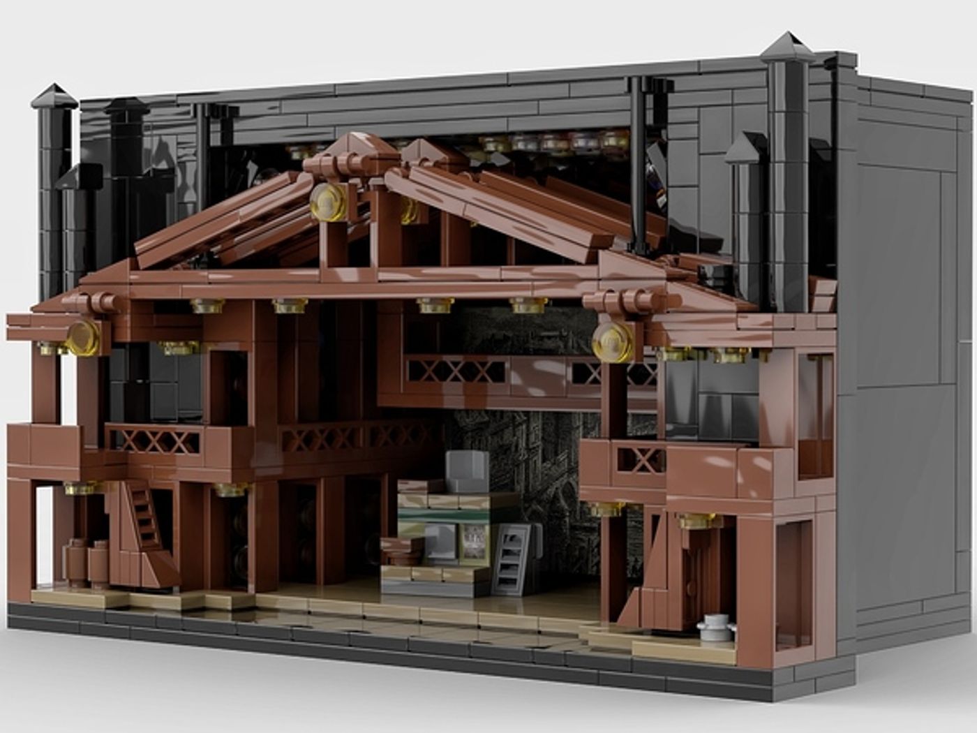 Photos: Henry Lee's Reimagined Lego Broadway Sets Are on Display This Fall at the New York Public Library for the Performing Arts  Image