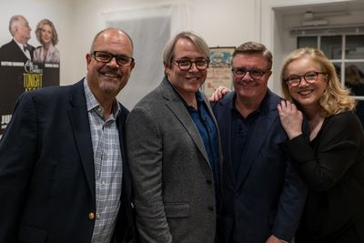 Brad Oscar, Matthew Broderick, Nathan Lane, and Susan Stroman Photo