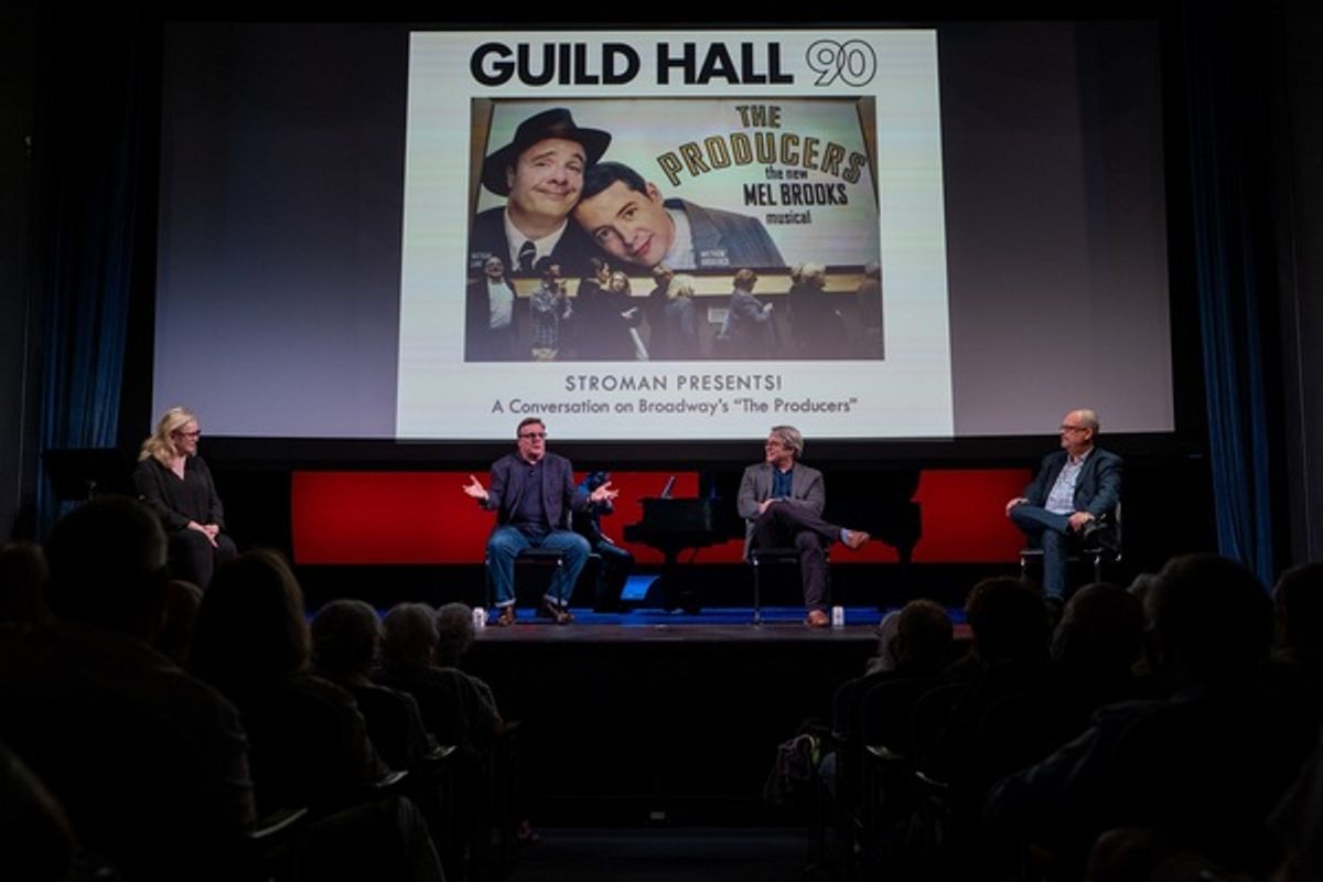 Susan Stroman, Nathan Lane, Matthew Broderick, and Brad Oscar  at 