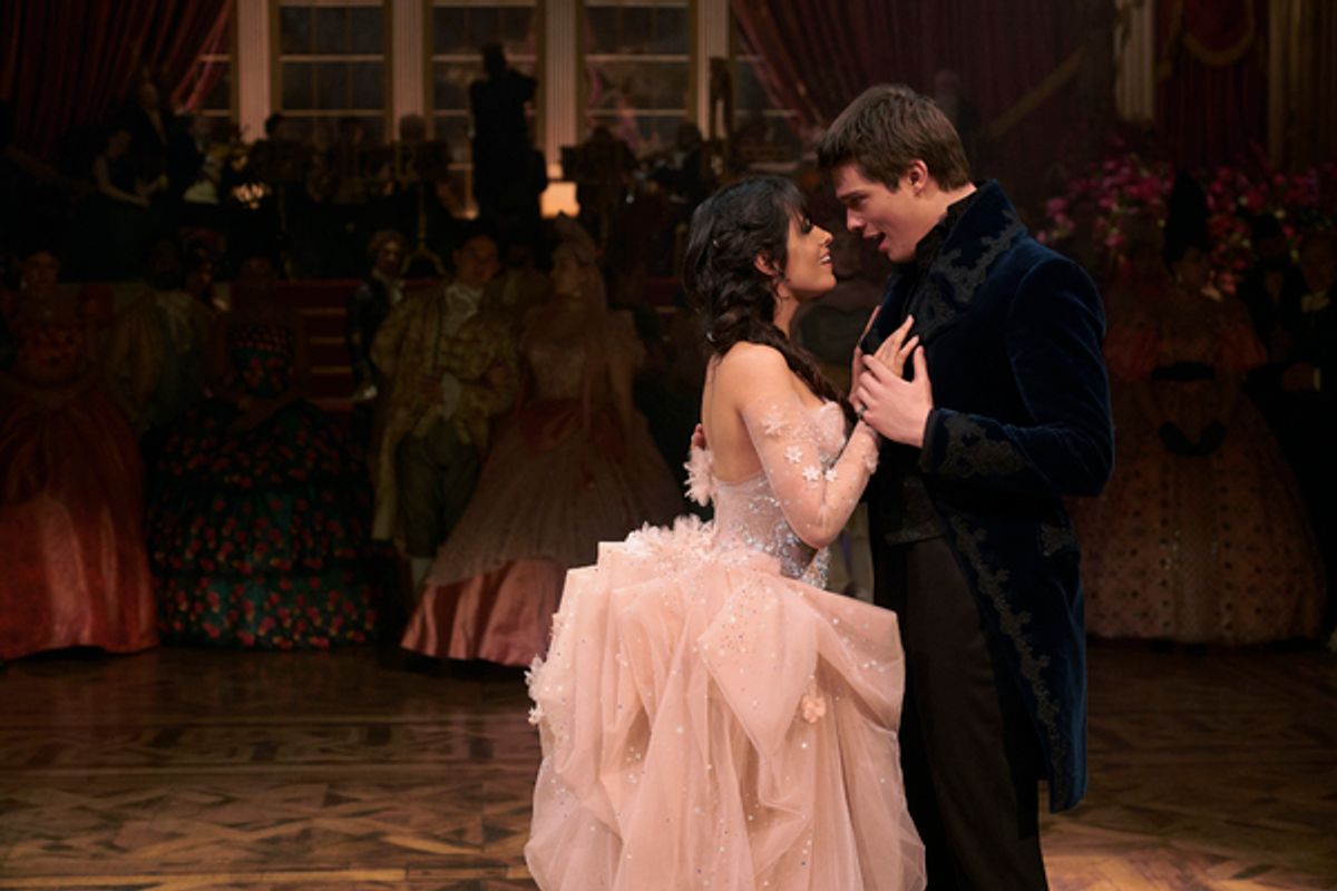 Camila Cabello and Nicholas Galitzine at PHOTOS: Get a First Look at Camila Cabello, Billy Porter, Idina Menzel, and More in CINDERELLA
