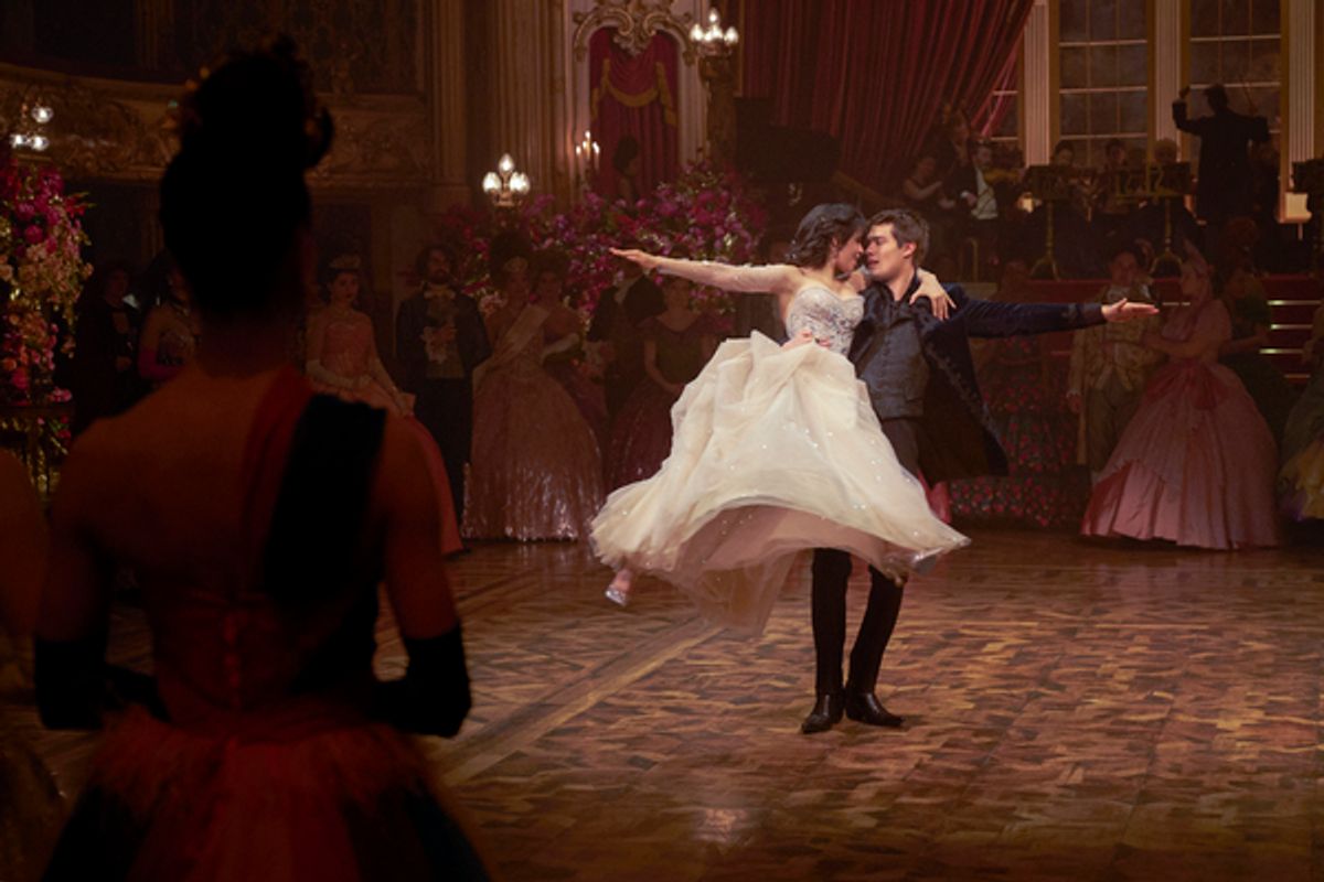 Camila Cabello and Nicholas Galitzine at PHOTOS: Get a First Look at Camila Cabello, Billy Porter, Idina Menzel, and More in CINDERELLA
