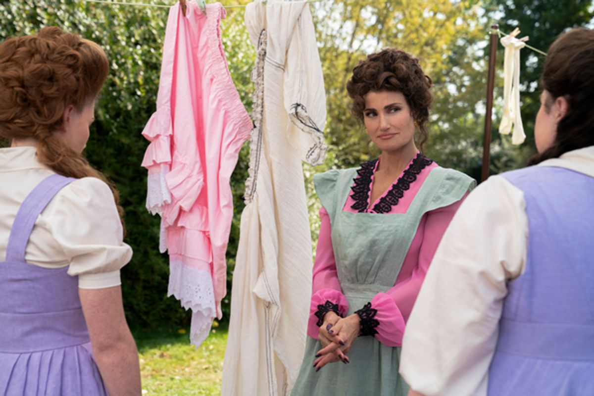 Charlotte Spencer, Idina Menzel and Maddie Baillio at 