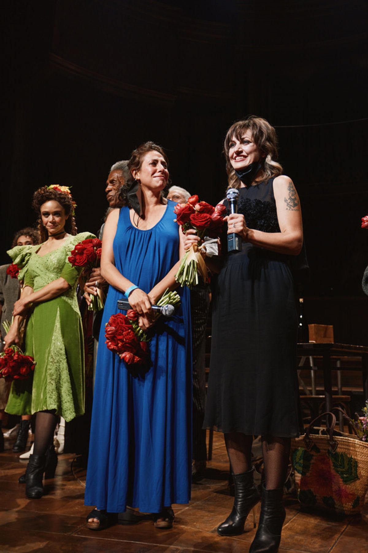 Amber Gray, Andre De Shields, Rachel Chavkin, Anais Mitchell at 